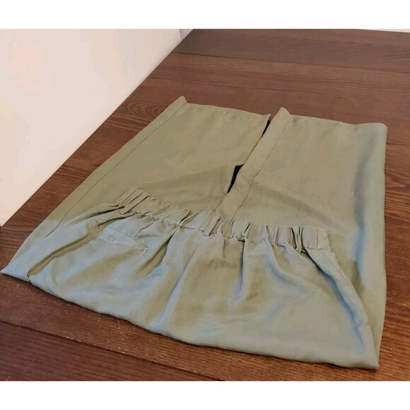 Contact Women’s Capri Rami- Rayon Blend M Army Green Wide Leg Minimalist Neutral - Picture 12 of 16